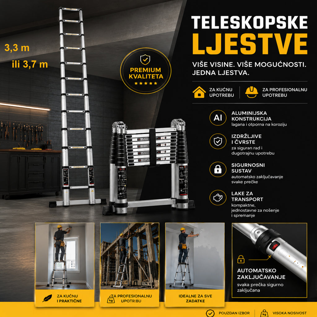 Teleskopske aluminijske ljestve